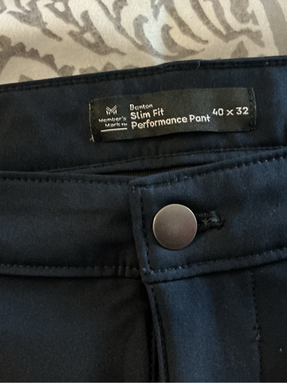Members Mark Denton Slim Fit Performance Jeans — Black